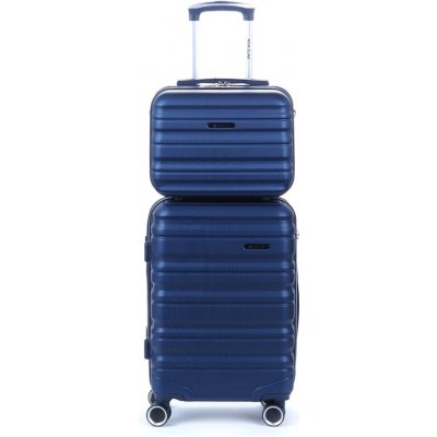 Worldline 628SVA kufr tmavě modrá 55x40x20 cm a kufřík 38x28x18 cm – Hledejceny.cz