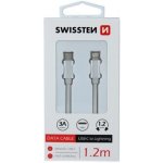 DATOVÝ KABEL SWISSTEN TEXTILE USB-C / LIGHTNING 1,2 M STŘÍBRNÝ 71525203 – Hledejceny.cz