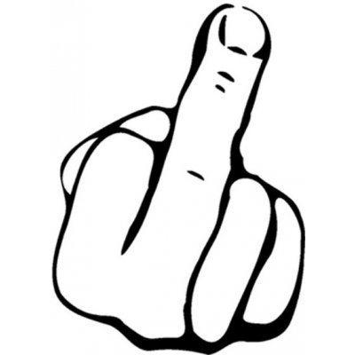 Samolepka (na auto, notebook) Fuck You - černá – Zboží Mobilmania