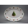 mísa a miska Bohemia Porcelán 1987 Ovál Verona Christmas Tree JZL 32 cm