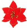 SPRINGOS Vánoční hvězda s klipem 13x13 cm červená