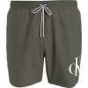 Koupací šortky, boardshorts Calvin Klein KM0KM01003 LDY olivově zelené