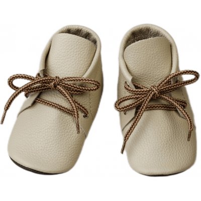 Evtodi kožené capáčky s koženou podrážkou kotníčkové bílé – Sleviste.cz