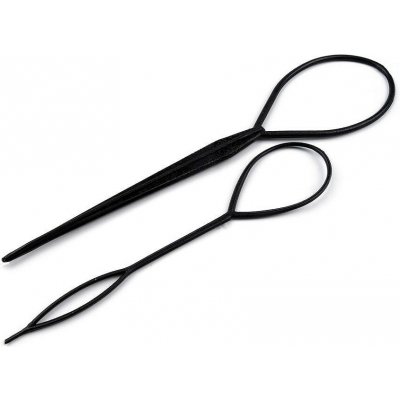 Provlékací oko do vlasů 2 ks Varianta: Černá, Balení: 1 sada – Zboží Dáma