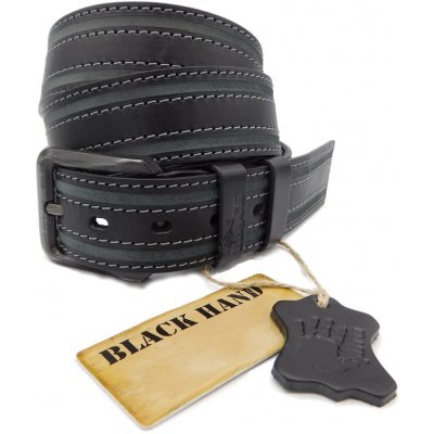 Black Hand pánský kožený pásek 115 98 černý – Zboží Dáma