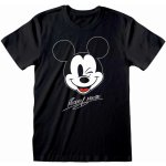 CurePink: pánské tričko Disney|Mickey Mouse: Mickey Face černá – Zbozi.Blesk.cz