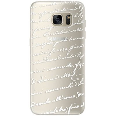 iSaprio Handwriting 01 - white Samsung Galaxy S7 Edge