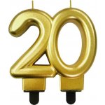 Godan Dortisimo svíčka zlatá číslo 20 – Zboží Dáma