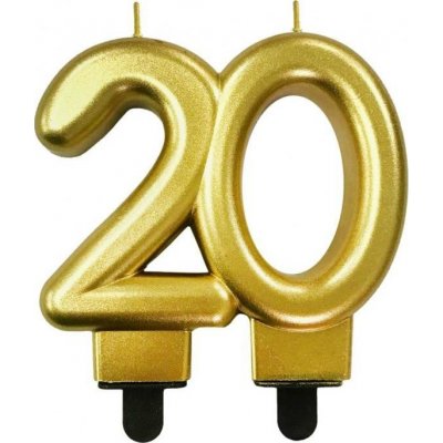 Godan Dortisimo svíčka zlatá číslo 20 – Zboží Dáma