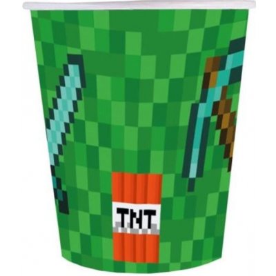 Papirové kelímky Minecraft party . GoDan – Zboží Dáma