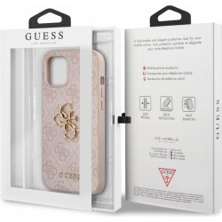 Guess PU 4G Metal Logo iPhone 12 Pro Max růžové