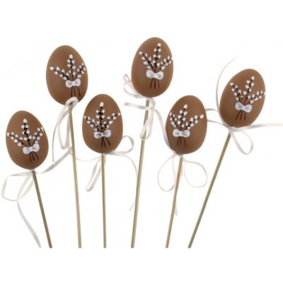 Vajíčko plastové s jehnědami zápich 6cm – Zboží Mobilmania