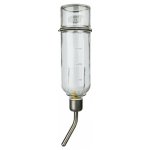 Trixie Skleněná napáječka s kovovým pítkem pro činčily a králíky 500 ml – Zboží Dáma