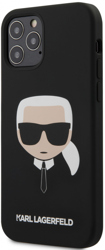 Pouzdro Karl Lagerfeld Head iPhone 12 / iPhone 12 Pro Černé