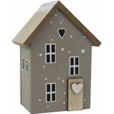 MOREX, s.r.o. Dekorace domeček 10 x 6 x 13,5 cm šedý – Hledejceny.cz