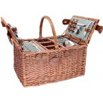 Les Jardins de la Comtesse Piknikový koš Saint-Germain Vichy pro 4 osoby Zelená – Zboží Mobilmania