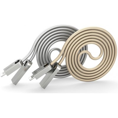 Datový a nabíjecí kabel PN-310 micro USB - Apple Lightning Barva: Stříbrná – Zboží Mobilmania