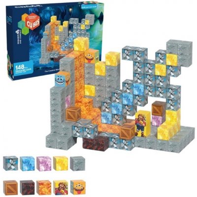 iMex Toys Magnetická stavebnice 145 ks minecraft – Zboží Dáma