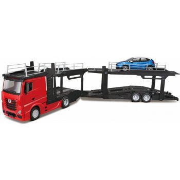 Bburago Mercedes Benz Actros autotransport a Renault Captur 1:43