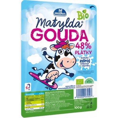 Milko Matylda z hor Bio gouda 48% plátky 100g – Sleviste.cz