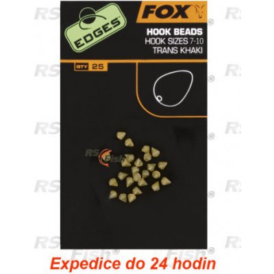 Fox International Gumové stopery Edges Hook Bead x 25 vel.7-10 trans khaki