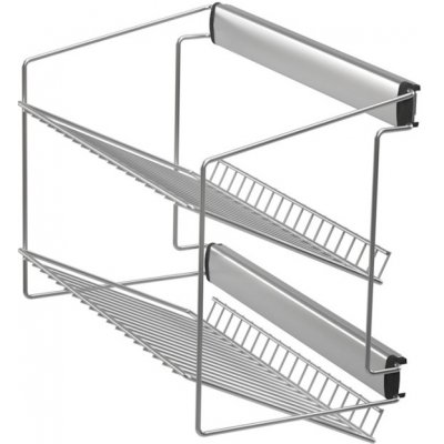 In-Design Úložný dvoupatrový koš Barva koše: stříbrná