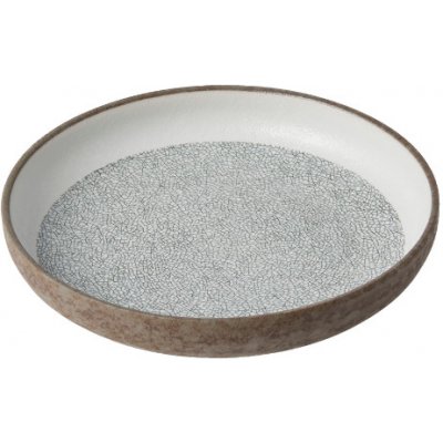 MIJ Jídelní talíř CRAZED GREY 22 cm s vysokým okrajem – Zboží Dáma