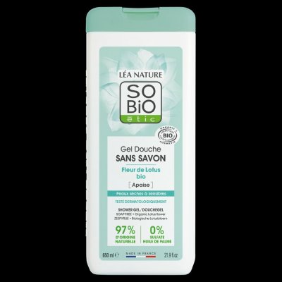 SO’BiO étic sprchový gel s lotosovým květem 650 ml – Zboží Dáma