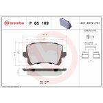 Sada brzdových destiček, kotoučová brzda BREMBO P 85 109 – Zbozi.Blesk.cz