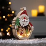 Haushalt International LED Dřevěná dekorace Santa – Hledejceny.cz