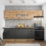 Halmar Perla kuchyně 260 dub artisan/tmavě šedý – Zboží Dáma