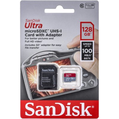 SanDisk microSDXC 128 GB UHS-I SDSQUAR-128G-GN6IA – Zboží Mobilmania