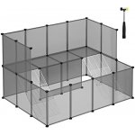 Goleto Klec pro malá zvířata se schůdky šedá 143 x 108 x 92 cm – Zboží Dáma