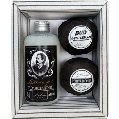 Bohemia Gifts & Cosmetics Gentlemen Spa sprchový gel 250 ml + Be Gentleman koupelová bomba 2 x 100 g dárková sada – Zboží Mobilmania