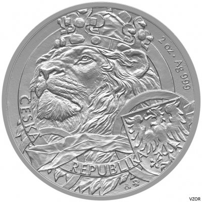 Česká mincovna Stříbrná mince Český lev 2025 stand 2 oz – Zboží Dáma