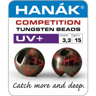 Hanák Competition Tungstenové Hlavičky UV+ Černá & Červená 15ks 2,8mm – Hledejceny.cz