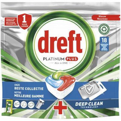 Dreft Platinum Deep Clean All in One gelové kapsle do myčky 18 ks – HobbyKompas.cz