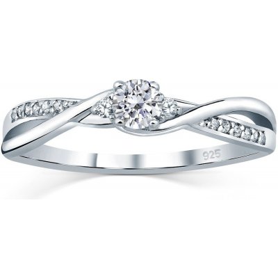 SILVEGO stříbrný prsten se Swarovski Zirconia FNJR085sw – Zboží Dáma