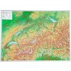Nástěnné mapy Georelief Švýcarsko - plastická mapa 80 x 60 cm Varianta: bez rámu, Provedení: plastická mapa