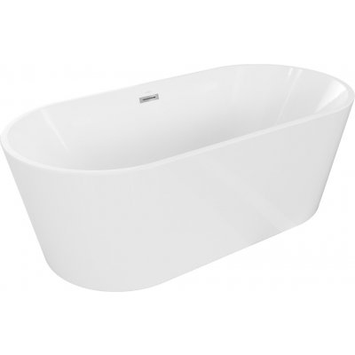 MEXEN/S Luna vana volně stojící 150 x 75, bílá, sifon a přepad chrom 52031507500-01 – Zboží Dáma