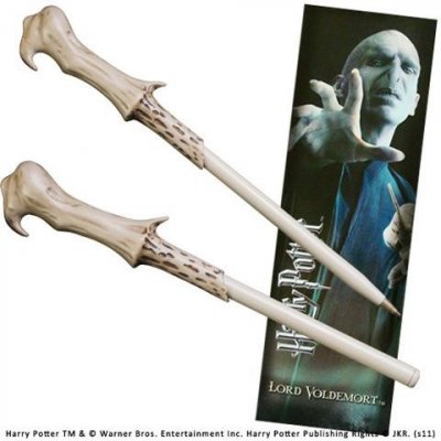 Harry Potter: Psací pero jako hůlka s knižní záložkou - hůlka Lorda Voldemorta – Zboží Mobilmania