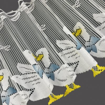 Vitrážová žakárová záclona fan-4, výška 40 cm metráž – Hledejceny.cz