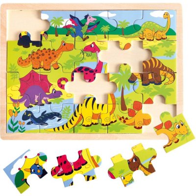 Bino puzzle Dinosauři 20 dílků – Sleviste.cz