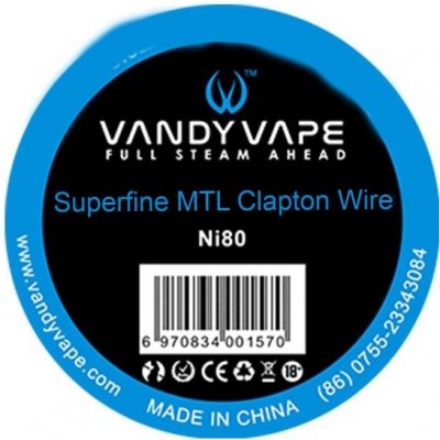 Vandy Vape Superfine MTL odporový drát Ni80 3m 30GA + 38GA – Hledejceny.cz