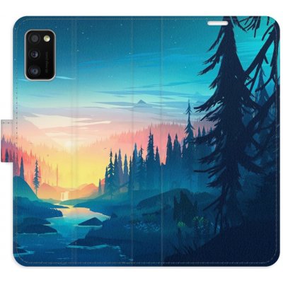 Pouzdro iSaprio Flip s kapsičkami na karty - Magical Landscape Samsung Galaxy A41 – Zboží Mobilmania