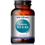 Viridian Vitamin D3 and K2 90 kapslí – Hledejceny.cz
