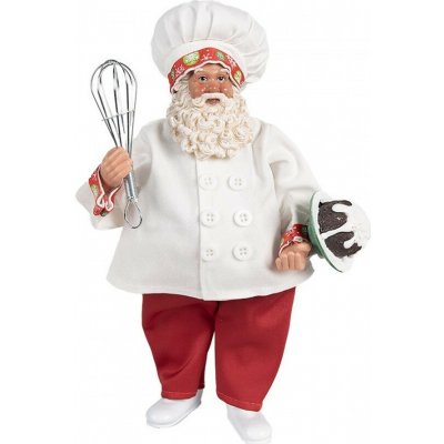 Clayre & Eef Vánoční dekorace Santa cukrář s metličkou a dortem - 17*11*27 cm – Hledejceny.cz