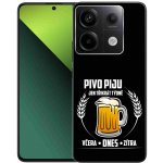 mmCase na Xiaomi Redmi Note 13 Pro 5G/Poco X6 5G - pivní motiv černé pozadí – Zboží Živě