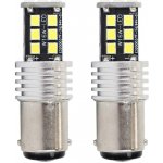 LED AMIO CANBUS 15SMD 2835 7,5W 1157 (P21 / 5W) Bílá 12V / 24V, sada - 2 ks. – Zboží Mobilmania