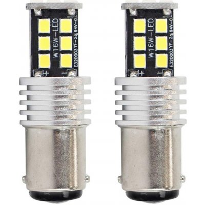LED AMIO CANBUS 15SMD 2835 7,5W 1157 (P21 / 5W) Bílá 12V / 24V, sada - 2 ks. – Zboží Mobilmania
